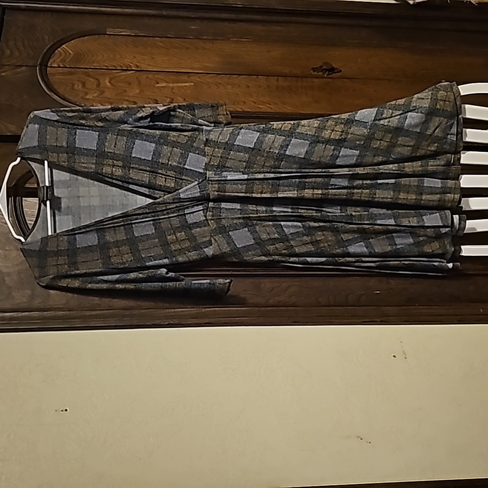 Plaid OUTLANDER 3/4 sleeve dress size 0